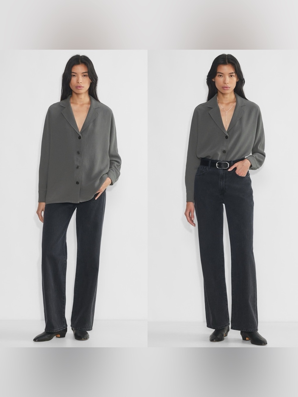 ARITZIA Wilfred Freeform Relaxed Japanese crepe button-up Jacket/Shirt Medium